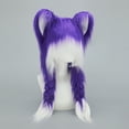thumbnail image 2 of YAYUBA Soft Furry Animal Ear Hat with Braids, Plush Cat Ears Beanie for Anime , , 37cm x 60cm, Multiple Colors, 2 of 5