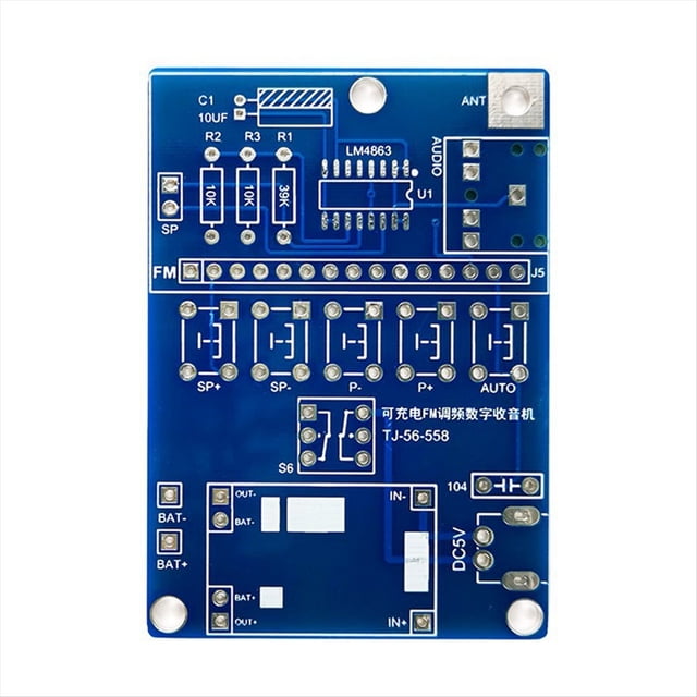 Receptor de Radio FM Kit de Soldadura Electrónica Pantalla LCD Electrónica de Bricolaje para Autoensamblaje y Práctica de Soldadura, C-Kit