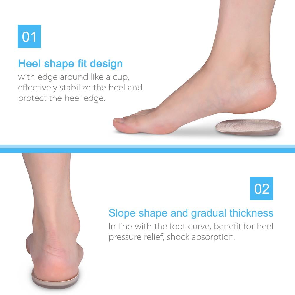 Rdeghly Gel Heel Lifts for Shoes Bone Spur Relief Cushion Self-adhesive ...