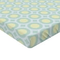 thumbnail image 2 of Ambesonne Aqua Fitted Sheet, Retro Circles Inner Dots, Full Size, Pale Blue Seafoam, 2 of 3