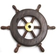 thumbnail image 2 of INDIA OVERSEAS TRADING CORP Wooden Mini Ship Wheel 6", 2 of 2