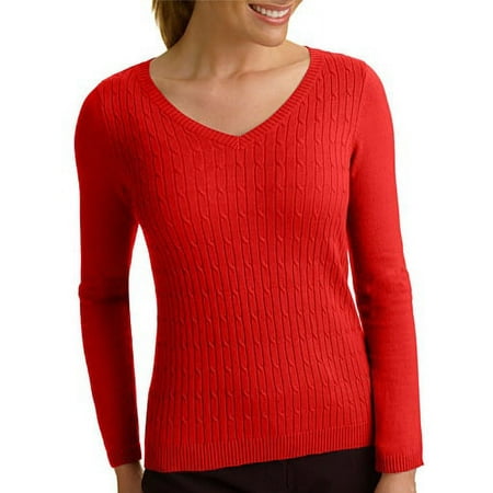 z.b.d. design - Women's Organic Cotton-Faux Cashmere V-Neck Sweater