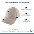 thumbnail image 4 of CTM  Leather Rivet Baseball Cap (Women), 4 of 4