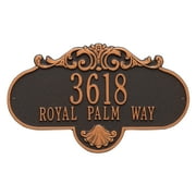 Whitehall Products 2018OB Grande Wall Two Line Rochelle Address Plaque, Oil Rubbed Bronze