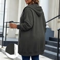 thumbnail image 5 of Maplenight Women's Plus Size Zip Up Hoodie Long Sleeve Full Zip Hooded Sweatshirts with Pockets Casual Loose Fall Jackets, 5 of 6