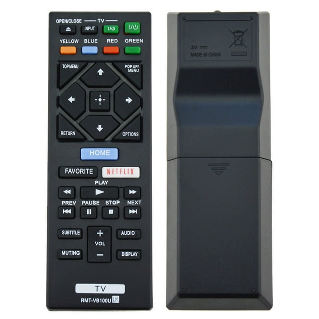 New RMTVB100U Replaced Remote for Sony BD BluRay DVD Players LCD/LED