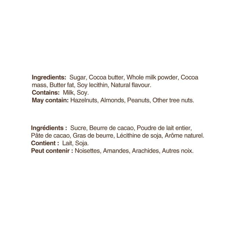 merci Chocolate bars, Milk 100g