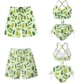 thumbnail image 6 of XYZCANDO Funny Pickles Couple Matching Beach Set Men Board Shorts Women Drawstrings Bikini High Waisted Bathing Suit Matching Swimwear Hawaiian Style Vacation Outfit for Beach Pool Honeymoon Travel, 6 of 6