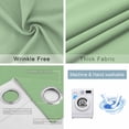 thumbnail image 4 of Light Sage Green Blackout Curtains for Bedroom/Living Room, Thermal Insulated Kitchen Curtains, Solid Color Farmhouse Green Grommet Darkening Window Treatment Drapes 42"x63"x2, 4 of 8