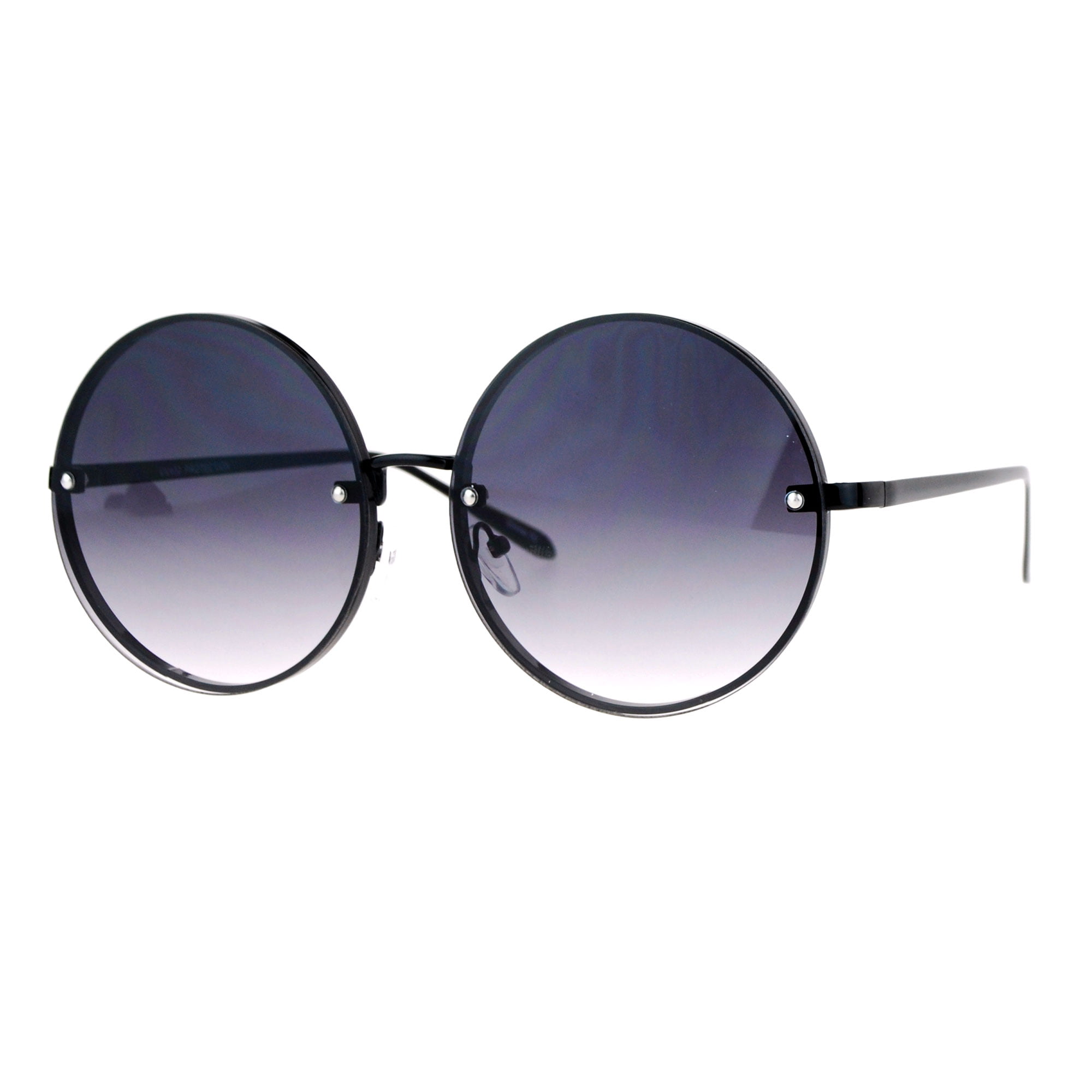 SA106 Oceanic Gradient Round Hippie Rimless Oversize Mod Sunglasses 