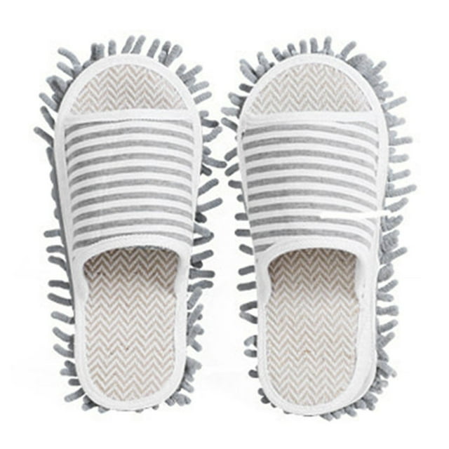 1 Pair Multifunction Mop Slippers Shoes Fiber Dust Mop Shoes for Home Cleaning