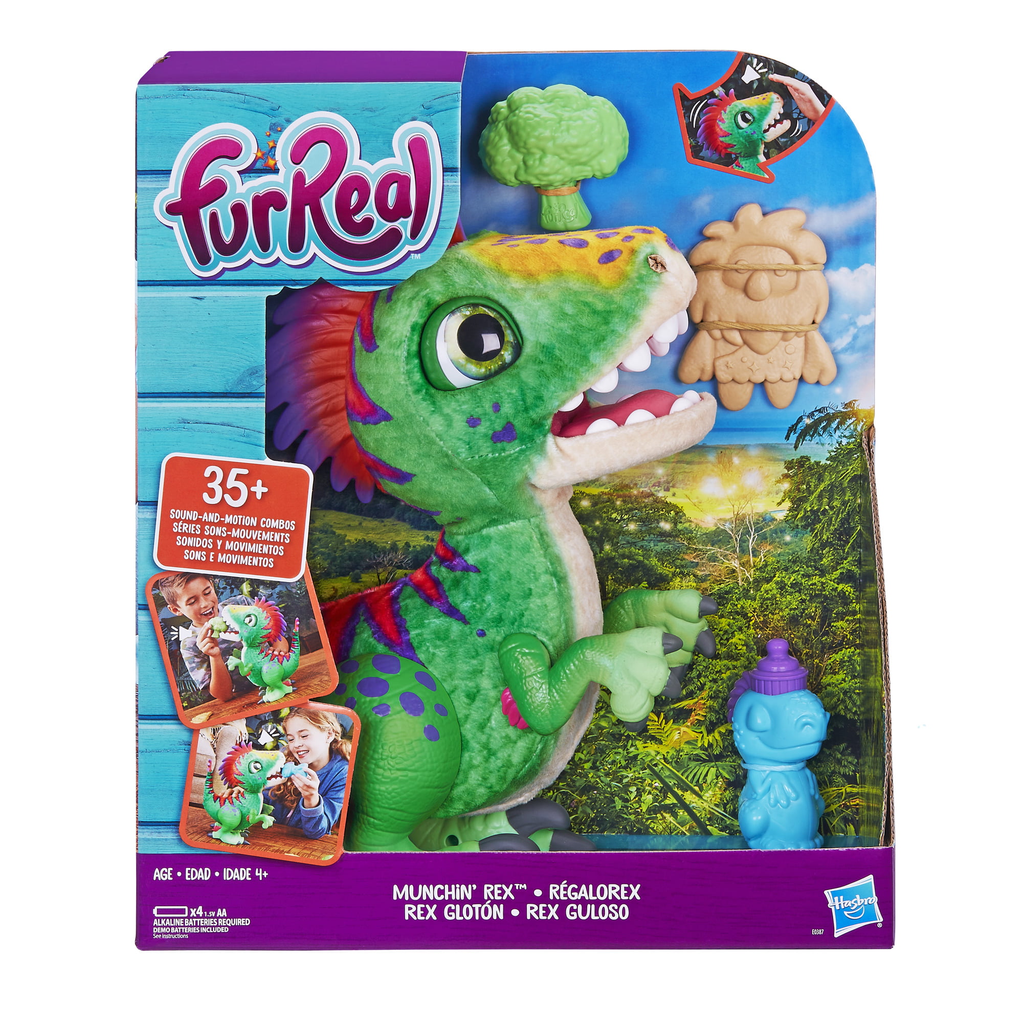 Furreal Munchin Rex Baby Dino Pet Sound & Motion Combinations Responds With 35 