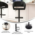 thumbnail image 6 of BizChair Contemporary Swivel Adjustable Height Rounded Mid Back Bar stool, Charcoal/Black, 6 of 12