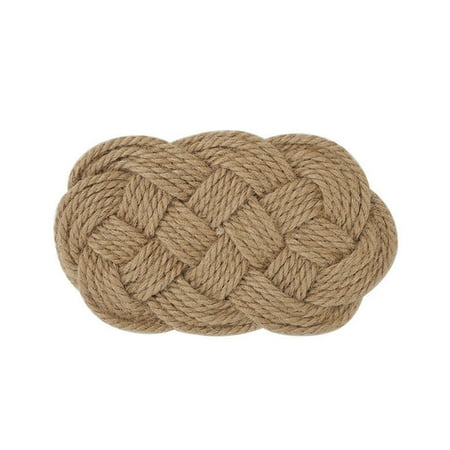 

didaw Coaster Handmade Heat Insulation Nordic Style Rattan Thread Jute Cross Table Mat for Home