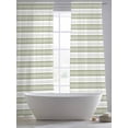 thumbnail image 6 of Boho Sage Green Stripe Semi Sheer Curtains 96 Inch Length 2 Panels Set,Abstract Geometric White Minimalist Sheer Kitchen Curtain Privacy Voile Window Curtain for Living Room Bedroom Rod Pocket Drapes, 6 of 7