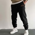 thumbnail image 2 of Zszcpp Work Pants Men Running Sports Basic Styly Long Print Letter Trendy Comfortable Lounge Trousers Casual Trouser, 2 of 4