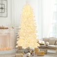thumbnail image 2 of Gymax 7 FT Artificial Xmas Tree w/ 1880 PE PVC Branch Tips 900 Warm White LED Lights, 2 of 9