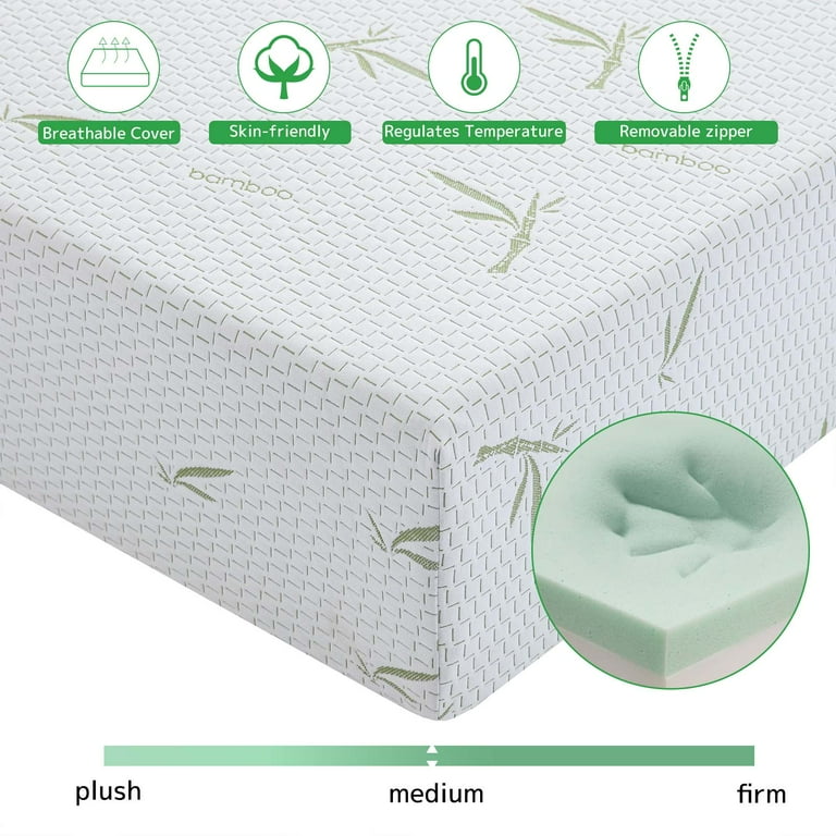 8'' Memory Foam Mattress Green Tea Mattress Medium Firm,Twin