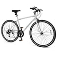 thumbnail image 1 of Costway 6-Speed Cycling Bike with All-terrain Rubber Wheels Dual Brakes Adjustable Saddle Gray, 1 of 9