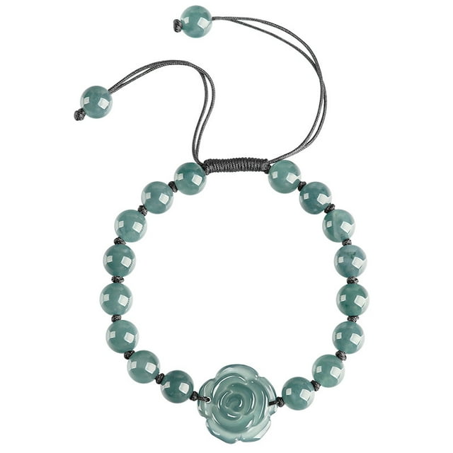 Pulsera Jade Rose hecha a mano para mujer, ajustable