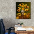 thumbnail image 3 of Epic Graffiti 'Sunflowers In A Peacock Vase' by Christopher Pierce, Canvas Wall Art, 26"x30", 3 of 8