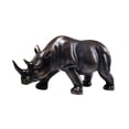 thumbnail image 4 of Tnarru Rhinoceros Statue Rhinoceros Sculpture Abstract Figurine Desk Decoration Ornament for Holiday Tabletop Bookcase Terrace Hotel Black, 4 of 8