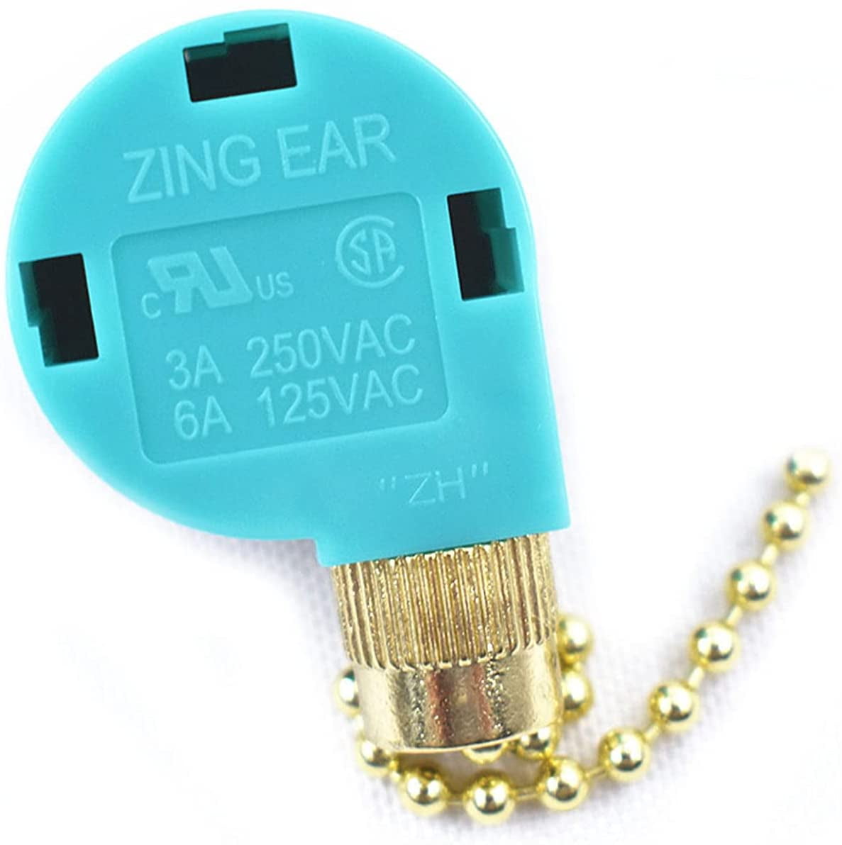Ceiling Fan Switch, 3 Speed 4 Wire Pull Chain Replace Zing Ear ZE268S6