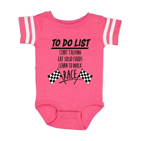 

Inktastic To Do List Funny Racing for Baby Gift Baby Boy or Baby Girl Bodysuit