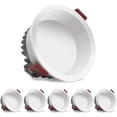 thumbnail image 1 of LED Infällda Spotlights, 8W Spot, Kallvit 6000K, 220-240V, 75mm Håltagning, IP44 Vattentät, Premium Bländfri Infälld Downlight (Vit), 1 of 5