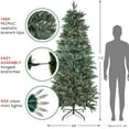 thumbnail image 6 of 7.5' Pre-Lit Washington Frasier Fir Slim Artificial Christmas Tree - Clear Lights, 6 of 8