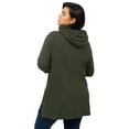 thumbnail image 2 of Ellos Women's Plus Size Zip-Front Hoodie With Zip Pockets French Terry Long Oversized Jacket, 2 of 2