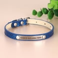 thumbnail image 4 of Didog Personalised Small Dog Puppy Cat Collar Bling Glitter Soft Leather Engraved Name, 4 of 11