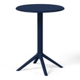 thumbnail image 3 of WestinTrends Playa 23.5" Outdoor Polypropylene Resin Round Patio Bistro Dining Table for 2, Navy Blue, 3 of 6