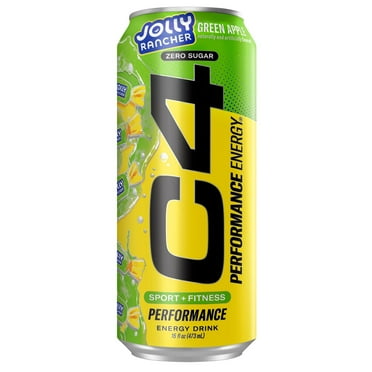 C4 Performance Zero Sugar Energy Drink - Jolly Rancher Green Apple - 16 oz
