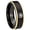 Black And Gold Step Edge, variant on Love Power Rangers Step Edge Black And Gold Tungsten Ring 10MM