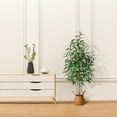 thumbnail image 5 of Potted 5FT Artificial Multi Trunk Eucalyptus Tree With Handmade Seagrass Basket for Office Daily Home Decor, 6 lb, DR.Planzen., 5 of 6