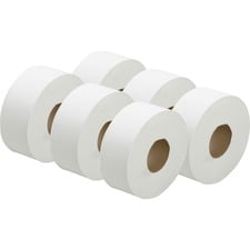 SKILCRAFT, NSN3786218, Jumbo Roll Toilet Tissue, 6 / Carton, White