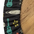 thumbnail image 5 of Ambesonne Tropical Emoji Fitted Round Tablecloth, Aloha Surfing Art, 45"- 56" Diameter, Vermilion and Dark Seafoam, 5 of 5