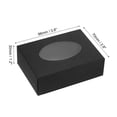 thumbnail image 2 of Uxcell 3.8x2.8x1.2" Paper Soap Box with Window, 20 Pack Soap Boxes Oval Presents Packaging Boxes, Black, 2 of 6