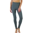 thumbnail image 3 of ToBeInStyle Women's Medium Weight Classic Breathable Cotton Legging - Charcoal - X-Large, 3 of 7
