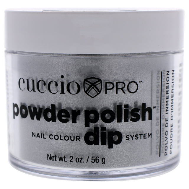 Pro Powder Polish Nail Colour Dip System - Silver With Silver Mica by Cuccio for Women - 1.6 oz Nail Powder