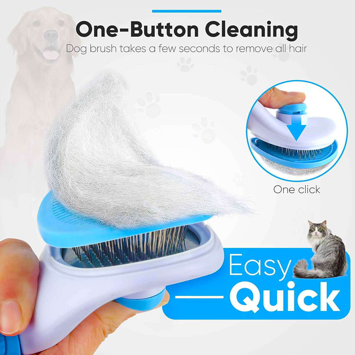 DXIMRX 3-Pack Pet Grooming Rake & Brush Set photo 8