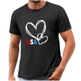 thumbnail image 4 of Busydd T Shirts for Man 4th of July Casual Comfy Round Neck Cotton T Shirts Summer Short Sleeve Independence Day Tops Trendy USA Print Patriotic Tshirts, 4 of 5