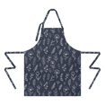 thumbnail image 2 of Pioneer Flower Floral Print Pattern Apron for Women and Men, Cotton Linen Waterproof with Pockets, Adjustable, 33x27 Inch for Kitchen, Gardening, BBQ, Salon, 2 of 6
