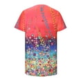 thumbnail image 5 of IROINNID Tops For Women Tunic Tops Casual Printed Short Sleeve Round Neck Pullover Blouse, 5 of 6