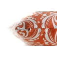 thumbnail image 2 of TreeWool (Pack of 2) Damask Accent Decorative Cotton Throw Pillow Covers (18 x 18 Inches, Orange), 2 of 6