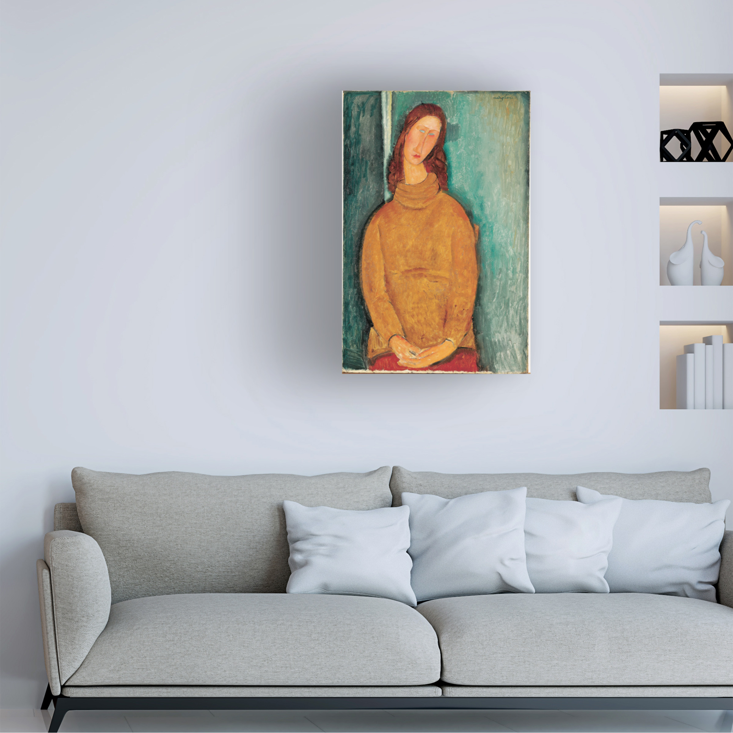 Modigliani 'Portrait of Jeanne Hebuterne' Canvas Art