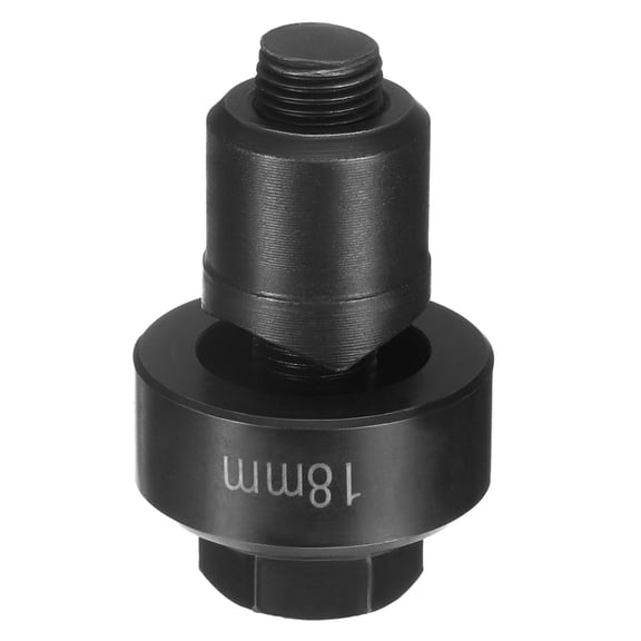 Sheet Metal Punch Hole Punch 18mm Bearing Steel Precise Cutting Manual Knockout Kit with External Hex Shank for Metal Steel Plate Sink Stainless Steel, Black
