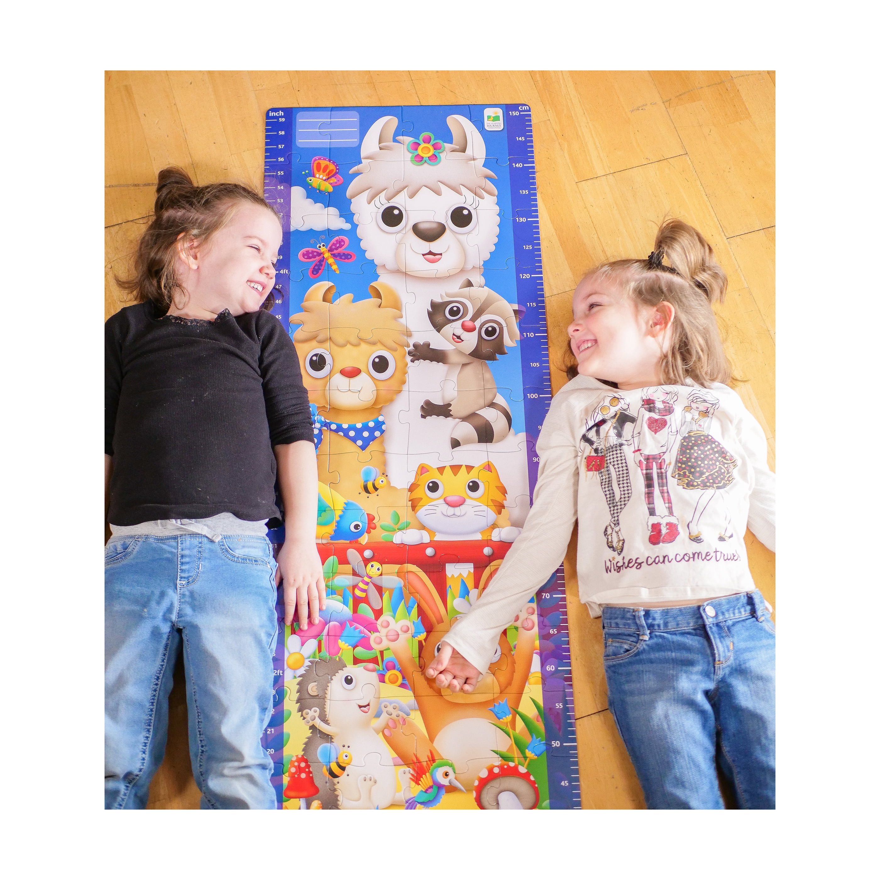 The Learning Journey Long & Tall Puzzles - Animal Friends Growth Chart: 50+ Pcs