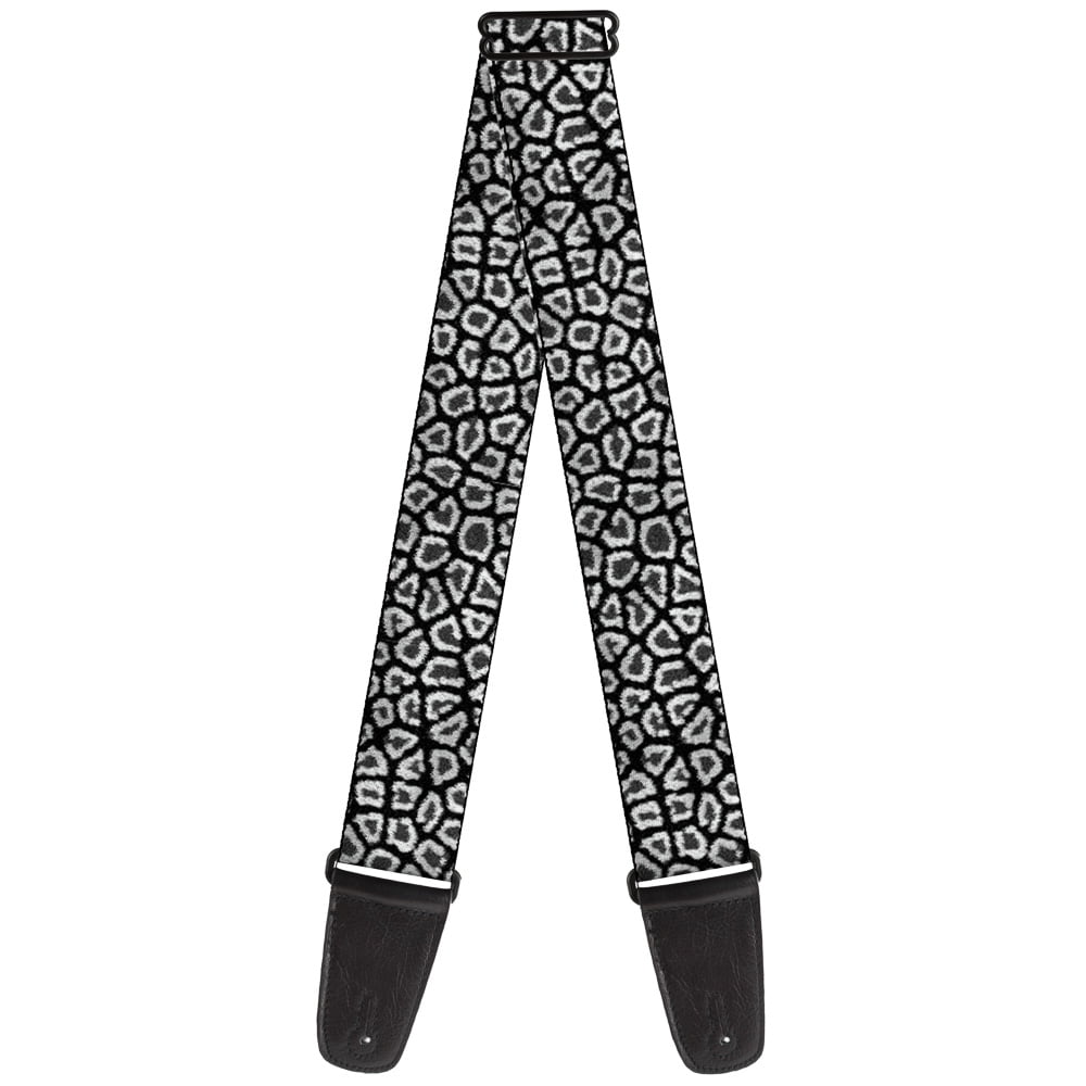 Buckle-Down Guitar Strap, Leopard Black, 2 Inches Wide